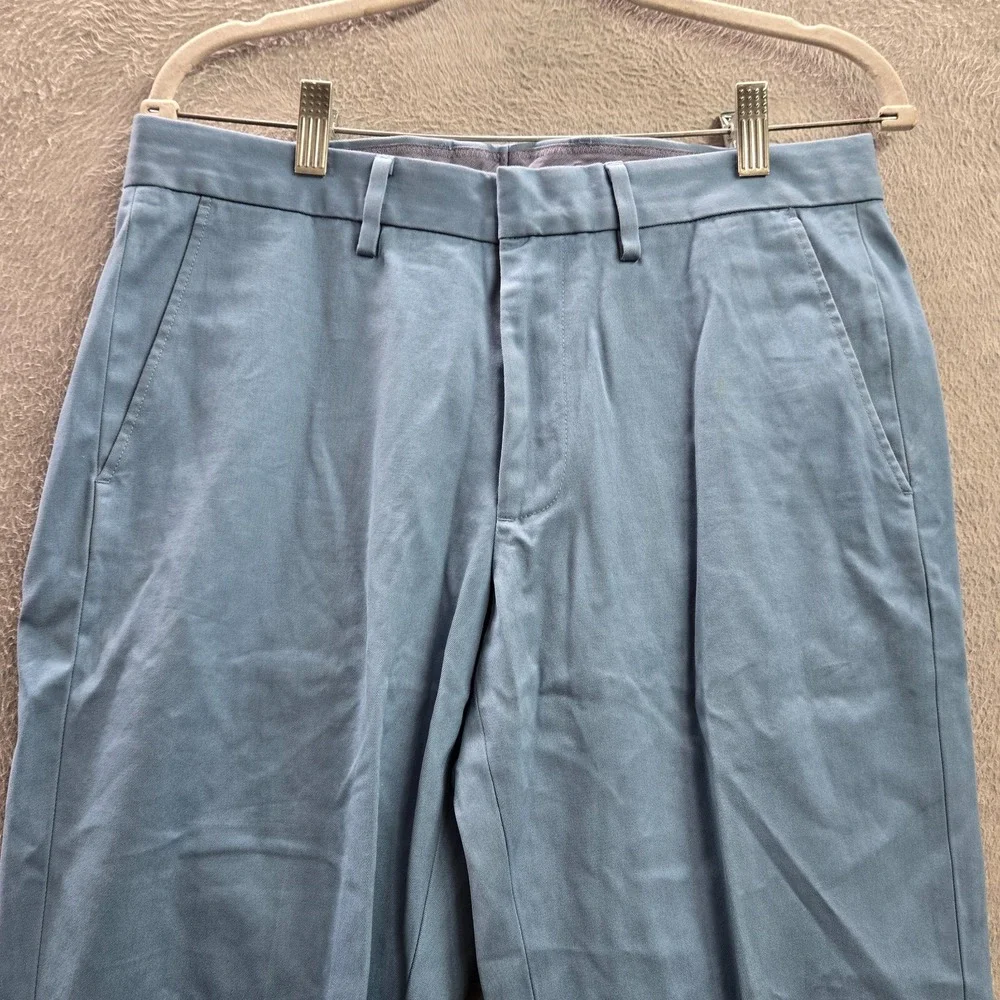 J Crew Men Pants 31x32‎ Blue Chino Bowery Urban Slim Pockets Cotton Mid Rise